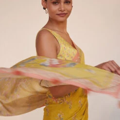 Ember Saree Set - Mustard -Abhinaya shop S23SA50 Msted 6