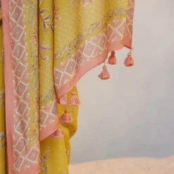 Ember Saree Set - Mustard -Abhinaya shop S23SA50 Msted 7