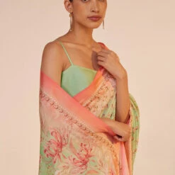 Shyla Saree - Sage -Abhinaya shop S23SN30 Sage 4