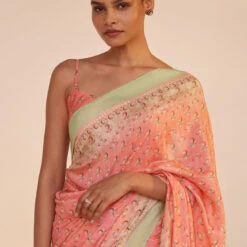 Umaiza Saree - Pink -Abhinaya shop S23SN31 Pink 4