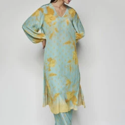 Sama Kurta Set - Aqua