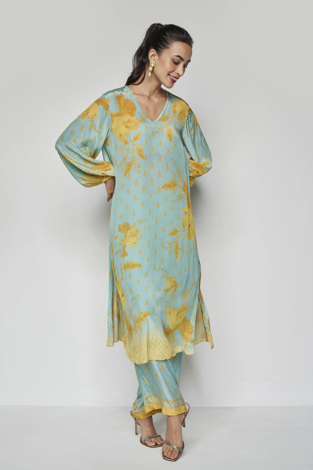 Sama Kurta Set - Aqua 1 Sama Kurta Set - Aqua