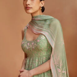Floriana Suit Set - Sage -Abhinaya shop S23SN9 Sage 4