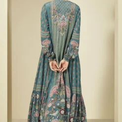 Navajo Kaftan - Teal -Abhinaya shop S24AN9K Teal 3