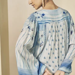 Mizani Kaftan - Blue -Abhinaya shop S24SK3 BLUE 6