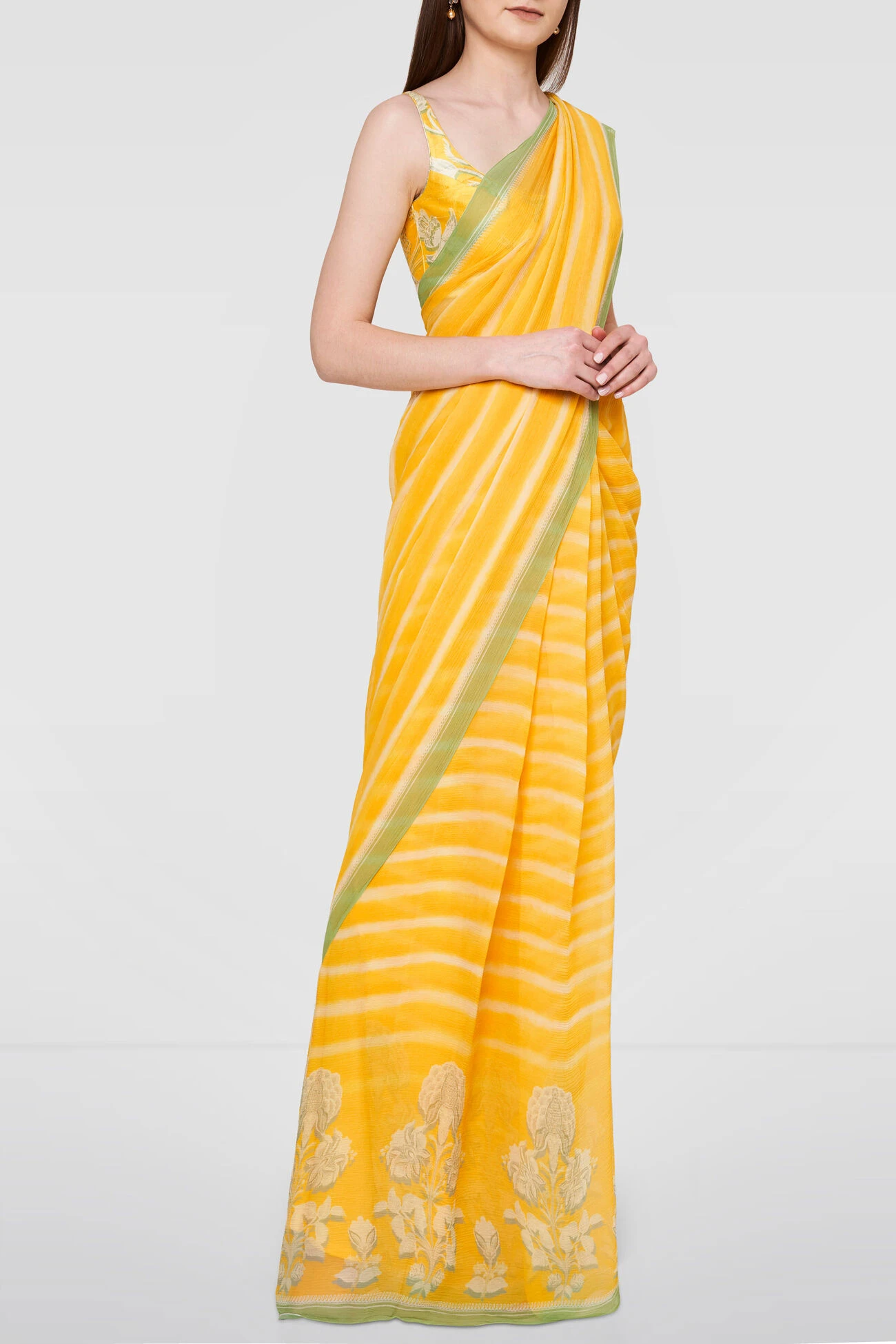 Meera Saree-Yellow 3 Meera Saree-Yellow - Image 3