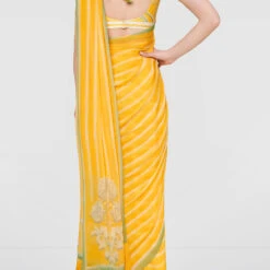 Meera Saree-Yellow 9 Meera Saree-Yellow -Abhinaya shop SS20KSM009 Yellow 4