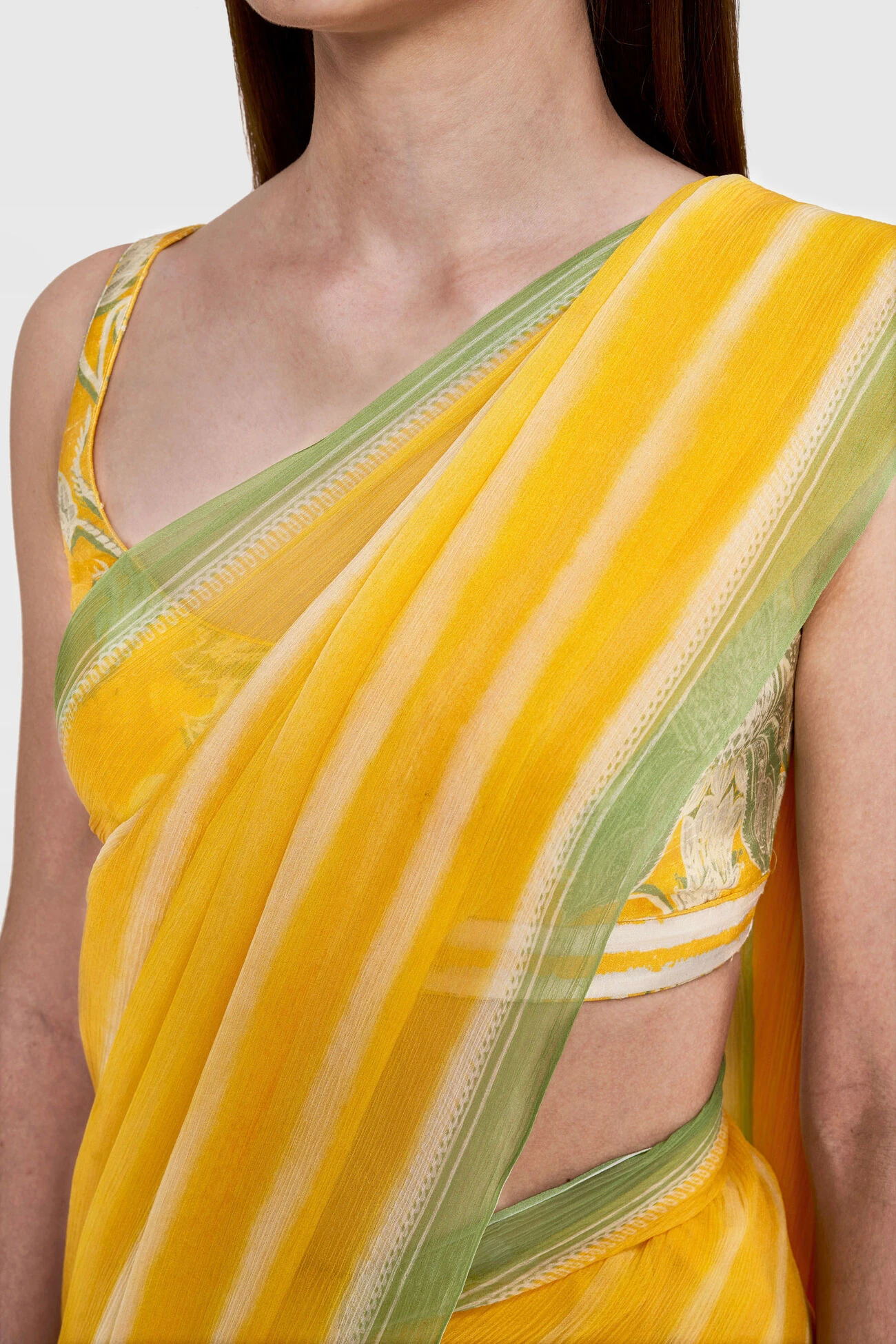 Meera Saree-Yellow 5 Meera Saree-Yellow - Image 5