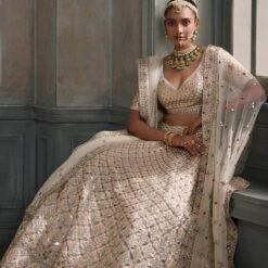 Srinithi Lehenga Set – Ivory 10 Srinithi Lehenga Set – Ivory -Abhinaya shop ad f21a3lcd ivory 2