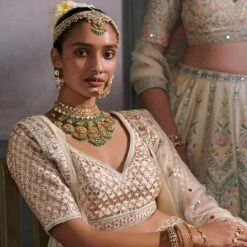 Srinithi Lehenga Set – Ivory 13 Srinithi Lehenga Set – Ivory -Abhinaya shop ad f21a3lcd ivory 5