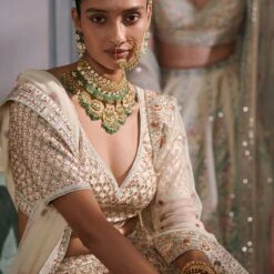 Srinithi Lehenga Set – Ivory 14 Srinithi Lehenga Set – Ivory -Abhinaya shop ad f21a3lcd ivory 6