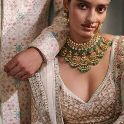 Srinithi Lehenga Set – Ivory 15 Srinithi Lehenga Set – Ivory -Abhinaya shop ad f21a3lcd ivory 7