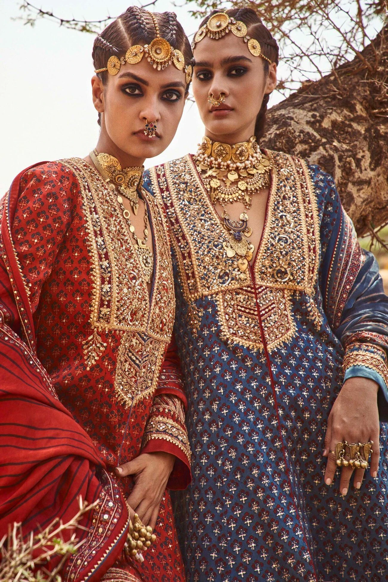 Shyla Ajrakh Kurta Set – Indigo 3 Shyla Ajrakh Kurta Set – Indigo - Image 3