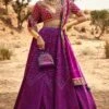 Mihik Bandhani Lehenga Set – Purple