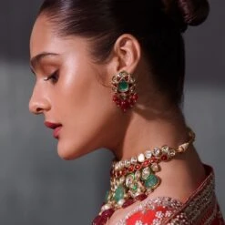 Ela Lehenga Set - Red -Abhinaya shop ad f21r5 red 4