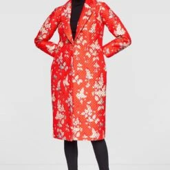 Estelle Jacket – Red -Abhinaya shop ad f21rm132j red 3