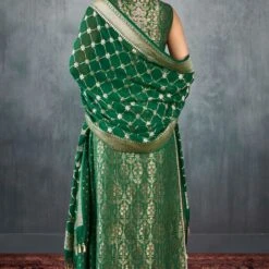 Vaishi Sharara Set - Emerald Green -Abhinaya shop ad f21s36 emeraldgreen 3