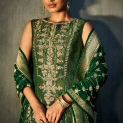 Vaishi Sharara Set - Emerald Green -Abhinaya shop ad f21s36 emeraldgreen 4