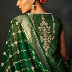 Vaishi Sharara Set - Emerald Green -Abhinaya shop ad f21s36 emeraldgreen 5