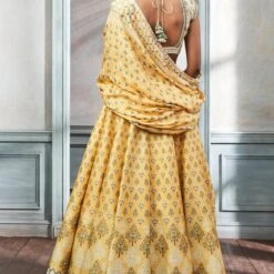 Mihira Lehenga Set - Mustard -Abhinaya shop ad fw18rr412n mustard 3