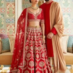 Nira Lehenga-Red
