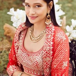 Daivi Lehenga -Abhinaya shop ad fw20ab012lcd red garnet 4