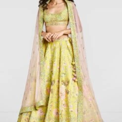 The Kajal Lehenga 5 The Kajal Lehenga -Abhinaya shop ad fw20ab015lcd lime 1