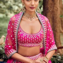 Maheen Lehenga -Abhinaya shop ad fw20sj014lcd fuchsia pink 3