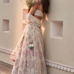 Mistletoe Lehenga​ -Abhinaya shop ad s21a3 ivory 3