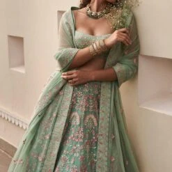 Lovestruck Lehenga - Aqua -Abhinaya shop ad s21a4 aqua 7