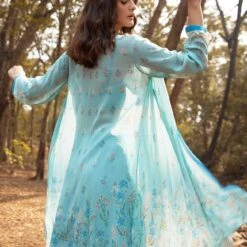 The Aquarius Sharara Set -Abhinaya shop ad s21ma223 ice blue 6