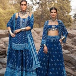 Lagoona Set -Abhinaya shop ad s21pm73 indigo 03