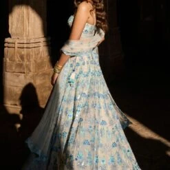 Periwinkle Dreams Lehenga Set​ - White -Abhinaya shop ad s22a1b white 3