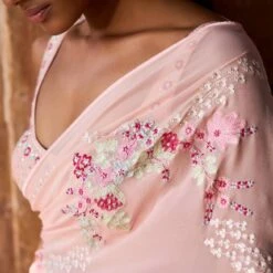 Alyssa Saree Set – Blush -Abhinaya shop ad s22a7 blush 3