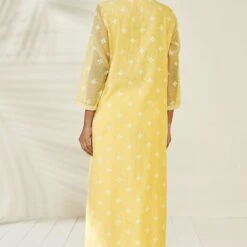 Hirisha Kurta – Yellow -Abhinaya shop ad s22m35 yellow 3