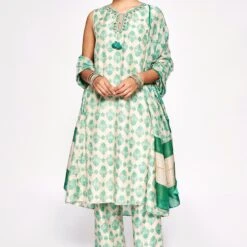 Maushmi Kurta Set – Green