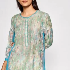 Kusha Kurta – Blue -Abhinaya shop ad s22ma122 blue 5