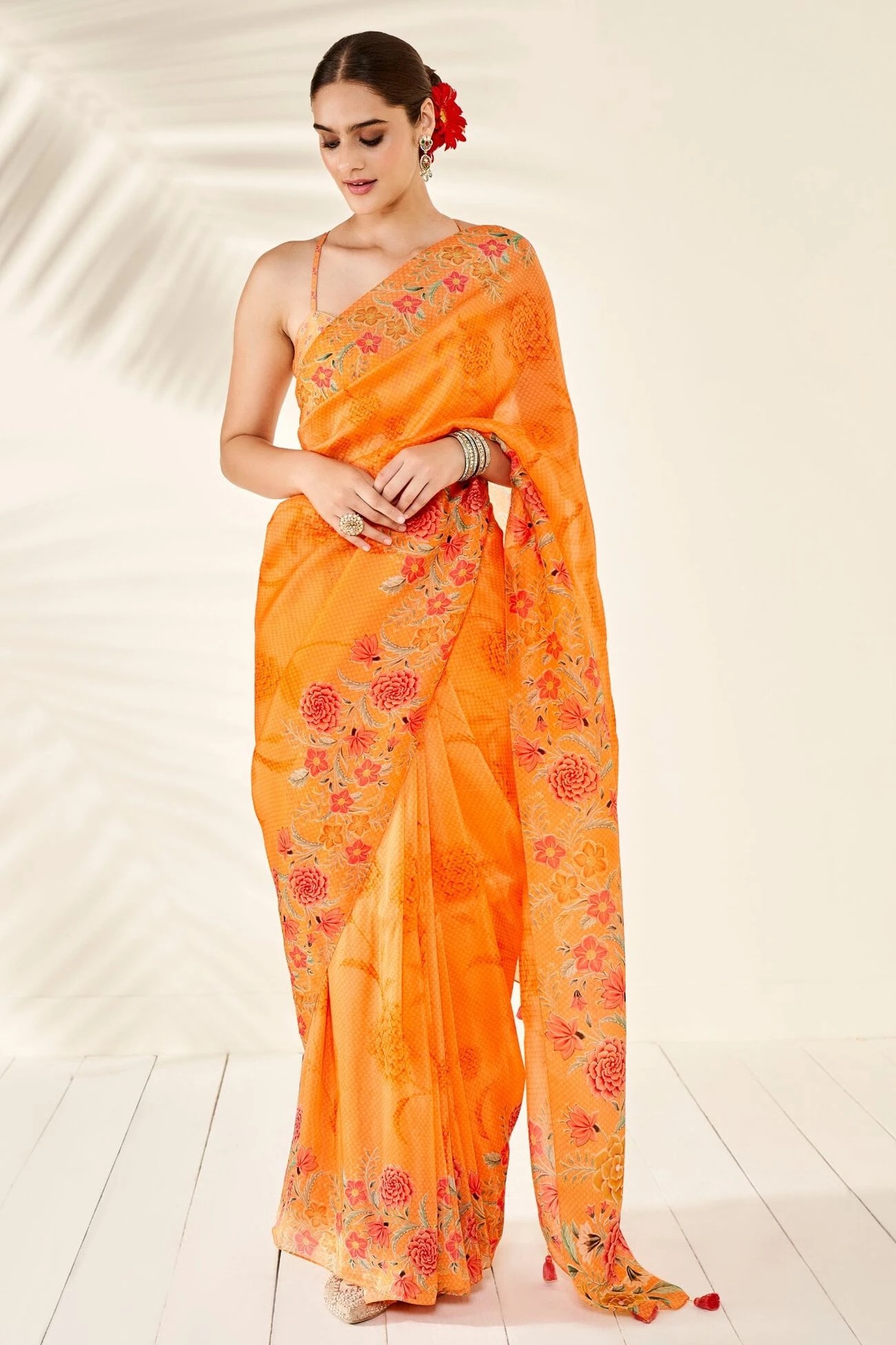 Anya Saree – Orange 1 Anya Saree – Orange