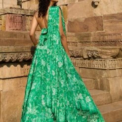Magic Magpies Lehenga Set - Green -Abhinaya shop ad s22rm106a green 3