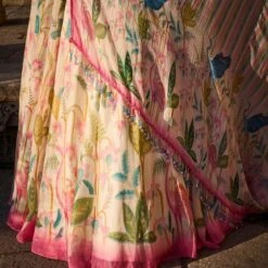 Flamingo Paradise Lehenga Set - Natural 7 Flamingo Paradise Lehenga Set - Natural -Abhinaya shop ad s22rm108a natural 4