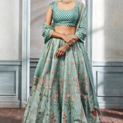 Aditri Lehenga Set- Sage Green
