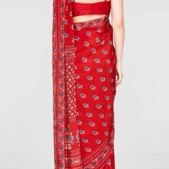 Harisha Saree-Red 6 Harisha Saree-Red -Abhinaya shop fw19rrs156s red 4