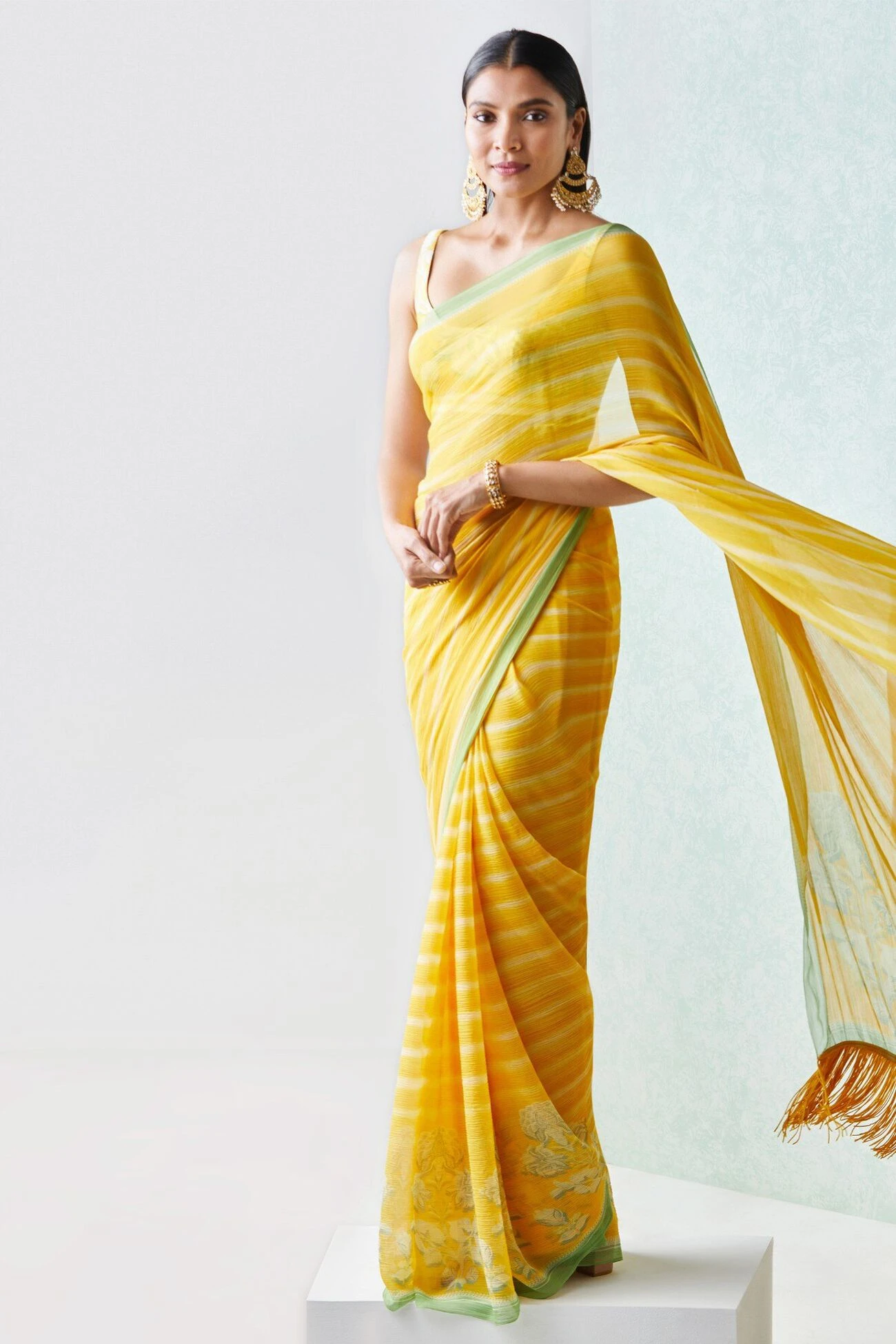 Meera Saree-Yellow 1 Meera Saree-Yellow