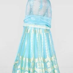 Alethi Lehenga-Powder Blue -Abhinaya shop ss20rr100 seafoam 4