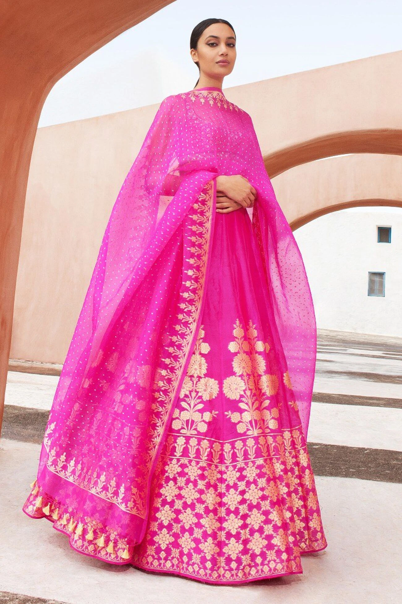 Amari Lehenga-Hot Pink 1 Amari Lehenga-Hot Pink